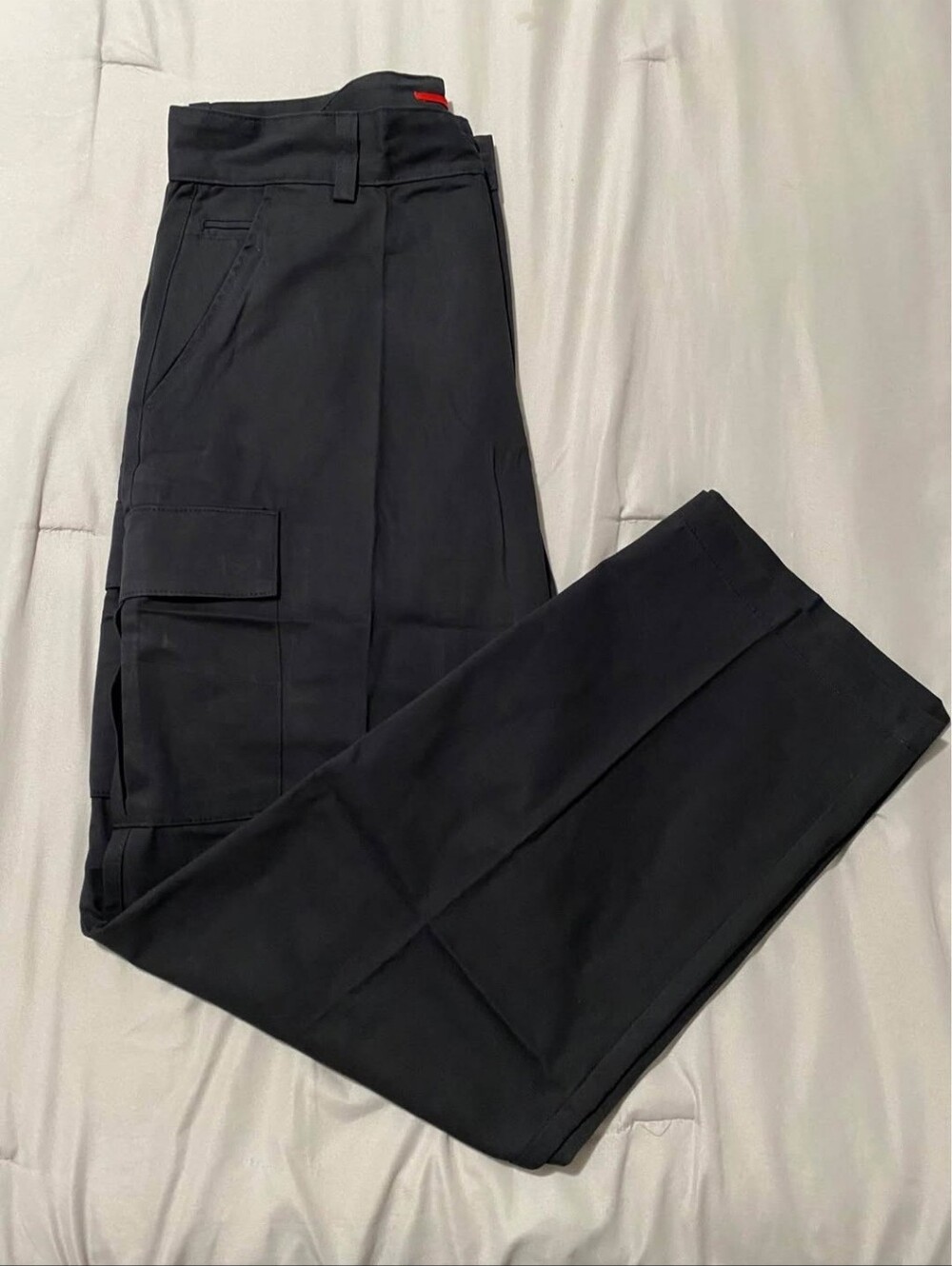 Tesla Men's Black Cargo Pants with Flap Pocket